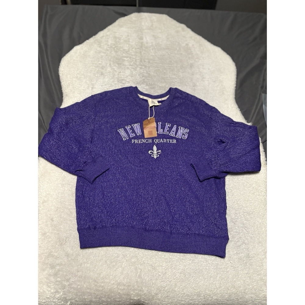 New Orleans French‎ Quarter Classic Purple Sweater Size Large Unisex